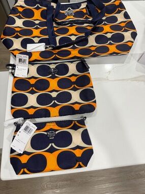 NWT Coach 3 in 1 Nylon XL Tote/Weekender plus 2 cosmetic zipper bags